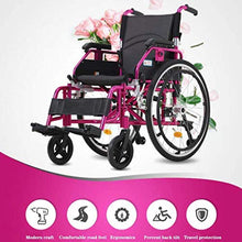 Carrozzine Semoventi, Transito Portatile da Viaggio Leggero Manuale, Lega di Alluminio Non Gonfiabile con Freno A Mano, Trolley Pieghevole Manuale Casa/Viaggio Senior/Disab A