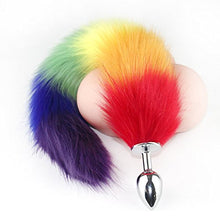 Super Morbida e Confortevole Coda di Volpe Colorata Coda in Acciaio Inossidabile Būtt Änàles Plǚg Puntelli Cosplay Maid Toy