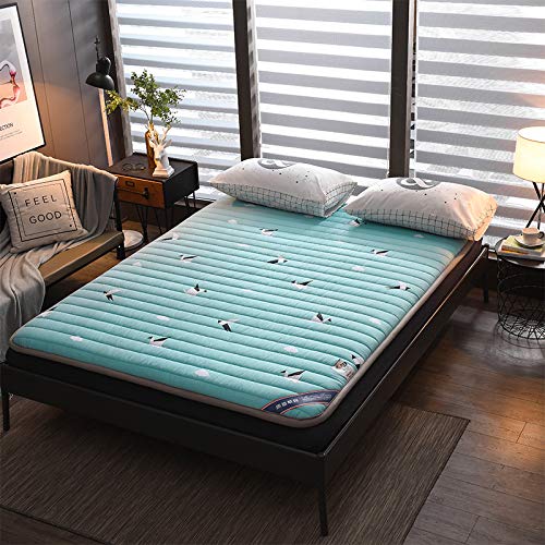 WSZGR Non-Scivolare Giapponese Sleeping Pad,Tatami Pieghevole Futon Materasso,Roll Up Materasso da Campeggio Pavimento Lettino D 150x200cm/59x79inch