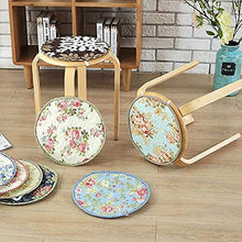 HYLX Cuscino Sedile, Cuscino Sedia, Cuscino Sgabello Rotondo, Cuscino Sedia Floreale Antiscivolo in Cotone Spesso, per Giardino, terrazza Esterna
