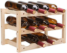Scaffale Legno Porta Vino Portabottiglie Per Vino Pratico Scaffale Per Bottiglie Di Vino- Decorazioni Per La Casa, Portabottiglie Può Contenere 12 Bottiglie Di Vino Rosso