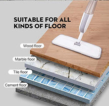 SSAYY Mop Mop Spray Magico Pavimento in Legno con Riutilizzabili Cuscinetti in Microfibra Manico A 360 Gradi Casa Finestre Cucina Mop Spazzatrice Scopa Strumenti Puliti