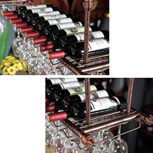 Leifeng Tower Classico Wine Rack Ferro Battuto Materiale Wine Rack Decoration Europeo Wine Rack Creativa Hanging Rack Gancio Regolabile (Color : Bronze)