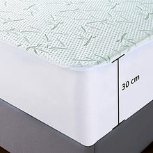 Utopia Bedding Coprimaterasso Impermeabile in viscosa di bambù - Matrimoniale (160 x 200 cm), coprimaterasso Premium, Traspirante, Stile Aderente Elastico tutt'intorno