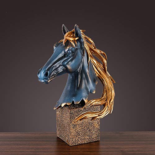 Kjsdzh Decorazione Europea Americana Creativa Moderna Cremagliera del Vino Decorazione Adatta per Soggiorno Portico Armadio da Vino Bar Tavolo Casa Portabottiglie, Decorazione di Successo (Blu)