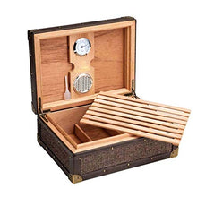 SHAOXI Vassoio di Cenere di Sigaro Umidificatore con igrometro e umidificatore - termostatica Cigar Humidor con umidificatore e igrometro