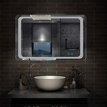 ZHTY Specchio da Parete per Bagno con luci a LED, con Pad antiappannante, Interruttore di Controllo Touch Separato, Decorazione Orizzontale o Verticale