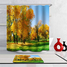 LIYAN Combinazione Bagno. Immagini Chiare E Colori Vivaci Rendono Il Tuo Bagno Pieno di Vita. Accessori da Bagno. Erba Verde. Foglie Gialle