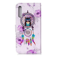 Herbests Cover Case Compatibile con Samsung Galaxy A50S Flip Case Custodia Protettiva Portafoglio Pelle Cover a Libro Book-Style Colorate Custodia con Supporto di Stand,Dreamcatcher