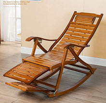 HaoLi Lettini da Sole Sedia a Dondolo reclinabile in bamb霉 Regolabile Lettino da Sole Pieghevole reclinabile Balcone reclinabile terrazza Esterna Balcone Sedia da Giardino