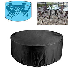 applemi Rotonda Copertura Tavolo da Giardino, Copertura per Tavolo da Terrazza Copertura Tavolo da Giardino Impermeabile Resistente al Vento E Antivento Oxford in Tessuto con Custodia-D230 * H110Cm