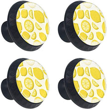Estate del modello della frutta tropicale del limone Pomelli per Porta Set di 4 Pomelli per Mobili Manopole per Cassetti Cucina Armadio Vetro