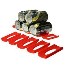 Bottiglia può Pad Mat Rack Holder collocato antiscivolo frigorifero impilabile tappeto organizzatore - rosso