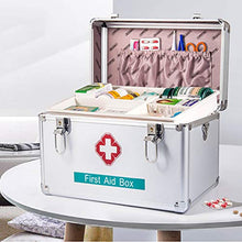KKYY Cassetta Di Pronto Soccorso Portatile Chiudibile A Chiave Contenitore Per Medicina D'Emergenza Del Contenitore Di Medicina,Telaio In Alluminio Resistente Per Ufficio A Casa,Cassetta Di Pronto S