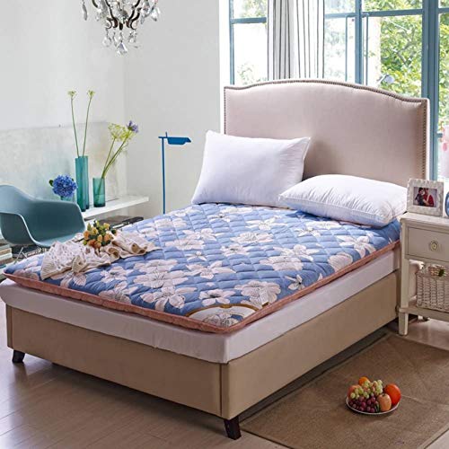 LJYY Coprimaterasso Futon con Tappetino Spesso, Letto Flannel-C 90x200cm (35x79 Pollici)