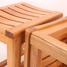 XD Sgabello da Bagno Sgabello da Bagno Sgabello in Legno Sgabello da Pranzo Impermeabile in Quercia Rossa Tavolo da Doccia Portatile Sgabello Antiscivolo Quadrato Leggero (Dimensioni: 50cm)
