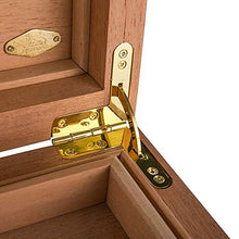 Umidificatori for sigari - Umidificatore di legno di cedro a doppia capacità for stampa di casse a doppio strato può essere collocato 40-60 Sigaro con igrometro Dimensioni: 41,5x24x13,5 cm Cedro spagn