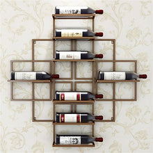 SHOP YJXA Portabottiglie da Parete Appeso portabottiglie da Vino in Metallo con portabottiglie