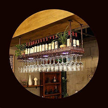 ZLJ Portabottiglie Portabottiglie Portabottiglie Arte Sottosopra Home Bar Portabottiglie da Parete Lunghezza 80 cm Larghezza 35 cm Bronzo Antico