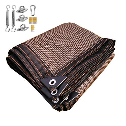 DMMSS Tessuto ombreggiante al 90%, Bordo nastrato in Rete Solare con Occhielli Rete Parasole Resistente ai Raggi UV per Serra, Tenda da Sole, ombrelloni,3 * 7M
