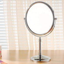 specchio trucco,specchio trucco,Specchio cosmetico bifacciale da tavolo 3x da 6 pollici, specchio ingranditore da bagno in stile europeo-argento