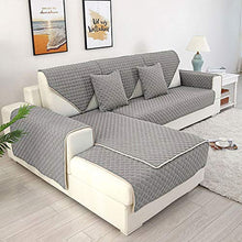 Copridivano angolare antiscivolo per divano Meridienne, copridivano con motivo per divano a penisola rimovibile, per bambini, cani e gatti, grigio, 90x160cm 1pcs