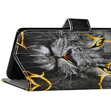 Pelle Portafoglio Cover Compatible with MOTO G7 Custodia Flip Libretto Animale Case Lion,URFEDA PU Cuoio Chiusura Magnetica Case Cover Stile Vani di Carte Coper tura Custodia per MOTO G7 Plus