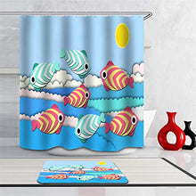 LIYAN Combinazione Bagno. Immagini Chiare E Colori Vivaci Rendono Il Tuo Bagno Pieno di Vita. Accessori da Bagno. Scuola di Pesce dei Cartoni Animati.