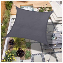 Tenda A Vela Impermeabile ， Tenda A Vela Rettangolare ， Tenda da Sole A Vela con Blocco UV 98% per Giardino Patio Esterno(Size:3X4m,Color:Grigio)