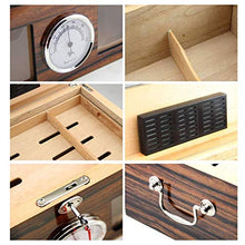 NIHAOA Accessori del Sigaro Corrosione Cigar Humidor con igrometro e umidificatore, Anteriore, Contiene 100Cigars Buon apporto di umidità