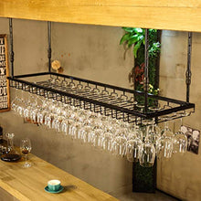 QQAA Portabicchieri da Vino, Portabicchieri da Vino - Portabottiglie da Soffitto Regolabile Portabicchieri in Vetro da Appendere Mensola per Tazza Capovolta per Cucina Bar di Casa