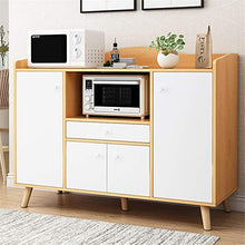 LULUVicky in Piedi Bagagli Petto Buffet Credenza Serve Governo di immagazzinaggio con Porte Cassetto Bassa Credenza (Color : Wood, Size : 120x30x96cm)