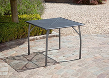 greemotion 416397.0 Tavolo Quadrato da Giardino in Metallo, Grigio, 90x90x74 cm