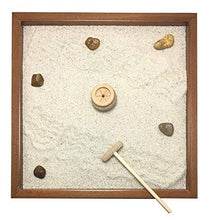 GIARDINO ZEN DA TAVOLO 25x25 2cm di legno massello NOCE lavorato artigianalmente fatto a mano - Prodotto di Qualita'