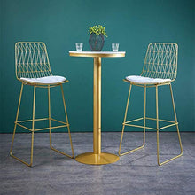 GLJMTY Sgabelli da Bar Moderni, Sedie Alte da Bancone da Cucina con Gambe in Metallo Iron Art E Schienale Alto