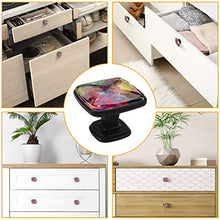 Nebulose colorate galassie e stelle nello spazio Pomelli per Porta Set di 4 Pomelli per Mobili Manopole per Cassetti Cucina Armadio Vetro