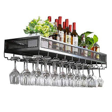 CCLLA Scaffali galleggianti per Mobile Bar Portabottiglie | Altezza Regolabile | Portabottiglie di Vino | Portabicchieri in Ferro in Metallo | Rastrelliere per calici a Calice | Ripiano portaogget