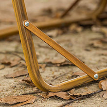 PPBB Khaki Outdoor Lega di Alluminio venatura del Legno Campeggio Portatile Singola Pesca Pieghevole Piccola Sedia per Campeggio, Giardino, Pesca - Supporto 120 kg