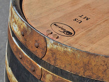 Temesso Botte da Vino Rustica in Rovere, barile, da Usare Come Tavolo, Decorazione - Altezza 95cm, Contenuto 225 litro (con Fissaggio degli Anelli)
