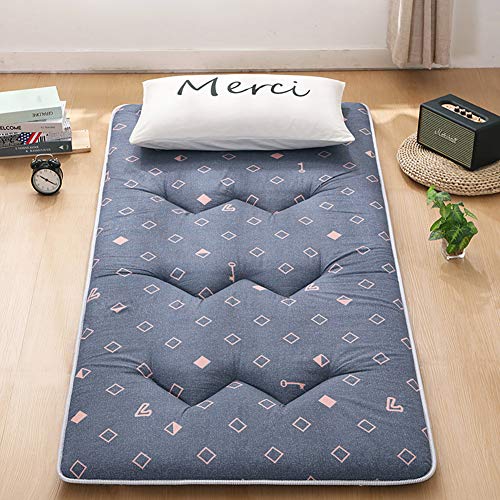 JIARUN Giapponese Pavimento Futon Coprimaterasso,Addensare Tatami Opaco Sleeping Pad Pieghevole Roll Up Ciboerasso Topper per Dorm Bambini Pavimento Cibo Letto Cuscino