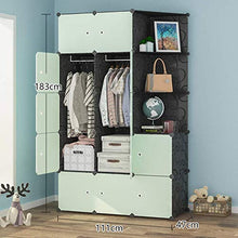 Guardaroba Semplice combinazione Pieghevole Pieghevole Cubetto Organizzatore Plastica Plastica FAI DA TE Mobile Mobile Mobile Mobile Mobile Bookbella portatile (Green) Armadio combinato (Dimensione: 1