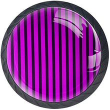 Motivo a strisce di colore nero rosa Pomelli per Porta Set di 4 Pomelli per Mobili Manopole per Cassetti Cucina Armadio Vetro