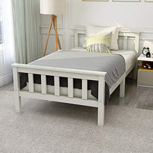 GYF Rete del Letto Struttura Letto Legno per Letto Telaio del Letto Bianco Singolo Letto Singolo Solido Telaio in Legno Massello per Camera da Letto, Camera degli Ospiti, Dormitorio O Hotel.