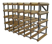 DS WINEWARE - Portabottiglie tradizionale per 30 bottiglie, completamente assemblato, in pino naturale certificato FSC
