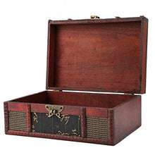 Custodia in Legno retrò Scatola portaoggetti in Legno Vintage Scatola portaoggetti per Gioielli con Libri di Grandi Dimensioni(1)