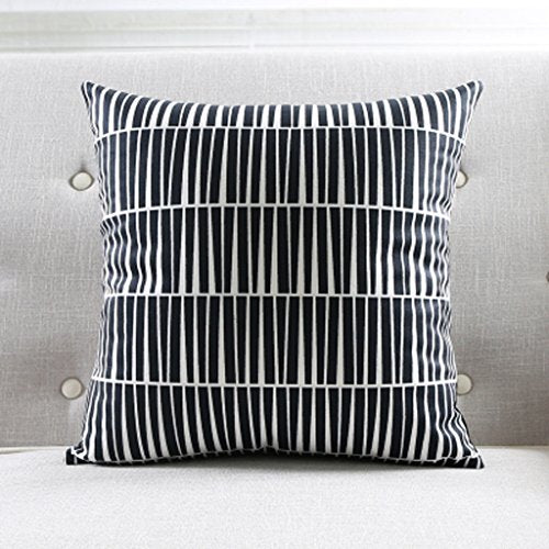 MEILING Bianco e Nero Nordic Geometrico a Righe Divano Cuscino Morbido camoscio Cuscino Decorativo tra i Cuscini del Modello (Colore : 53cm-with A Core)