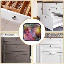 Nebulose colorate galassie e stelle nello spazio Pomelli per Porta Set di 4 Pomelli per Mobili Manopole per Cassetti Cucina Armadio Vetro