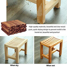 Sgabello da Doccia Sgabello da Bagno in Legno massello Sgabello da Bagno Anti-corrosione, Antiscivolo, Impermeabile e Non Verniciato Sgabello da Bagno Confortevole e Sicuro per Uso Interno ed Esterno