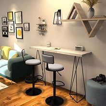 XIN CHANG LWH Iron Art Bar Sgabelli da Bar, con Schienale Domestico Sedia con poggiapiedi seggiolone Cuscino Morbido ad Alto resilienza Altezza Regolabile 62-78 cm (Color : Light Blue)