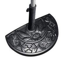 Parasole semicircolare per balconi o terrazze in Resina fusa 8,5 kg Nero